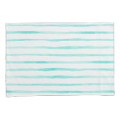 Taie d'oreiller Turquoise Stripes Alive (devant-Droit)