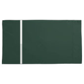 Taie d'oreiller Vert foncé + Garniture blanche (devant-Droit)