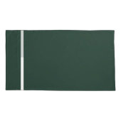 Taie d'oreiller Vert foncé + Garniture blanche (Dos-gauche)