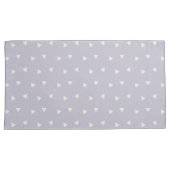 Taies d'oreiller à motif Triangles Gris (devant-Droit)