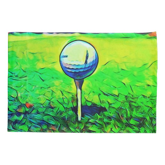 Taies d'oreiller colorées de golf artistique (Dos)