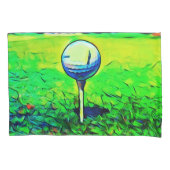 Taies d'oreiller colorées de golf artistique (devant)