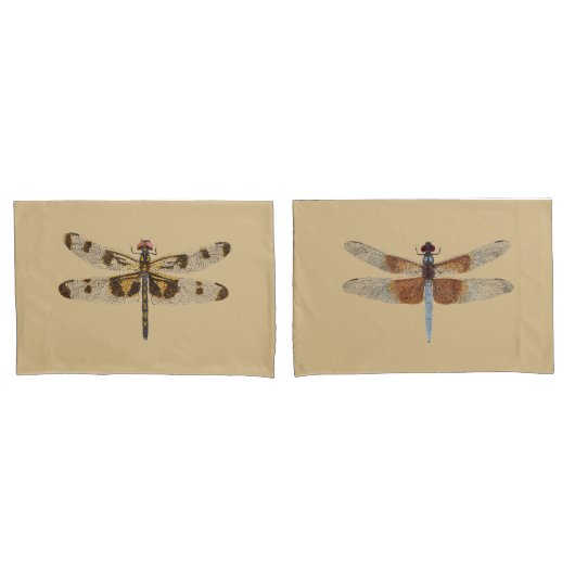 Taies d'oreiller de libellule (devant-Set)