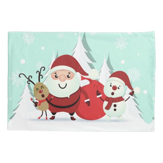 Taies d'oreiller de Père Noël, de renne et de (Dos)