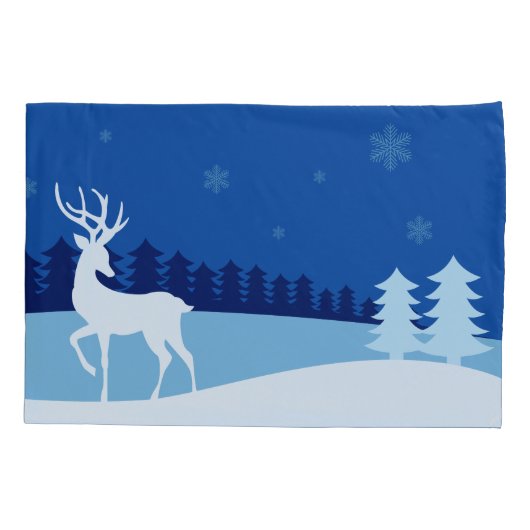 Taies d'oreiller d'illustration de renne (Dos)