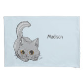 Taies d'oreiller faites sur commande de nom et de (devant)