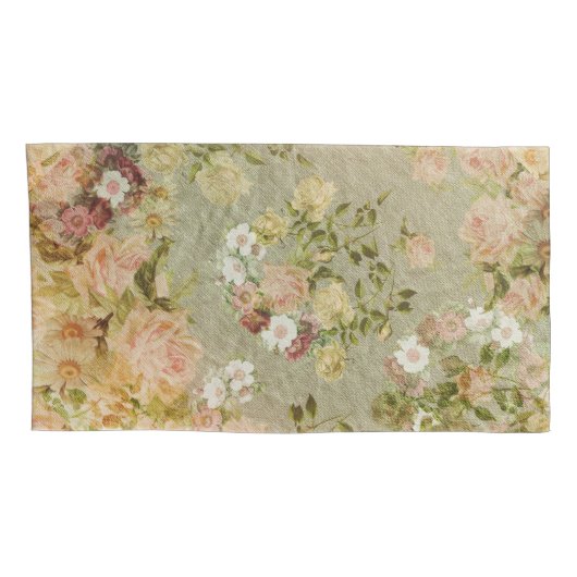 Taies d'oreiller roses victoriennes, grandes (Dos-Droit)