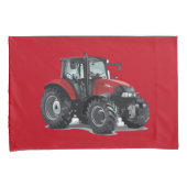 Taies d'oreiller rouges de ferme du tracteur de (devant-Droit)