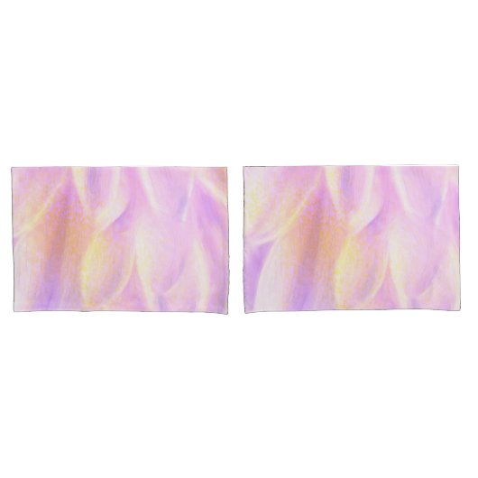 Taies d'oreiller standard de fleurs roses (devant-Set)