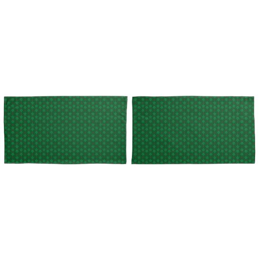Taies d'oreiller vert roi Mid Mod Garland (devant-Set)