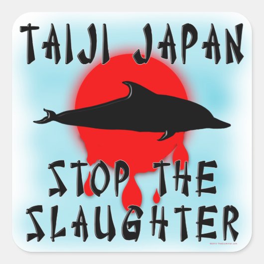 Taiji Slaughter Vierkante Sticker (Voorkant)