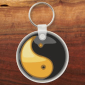 Taijitu_geel Sleutelhanger (Voorkant)