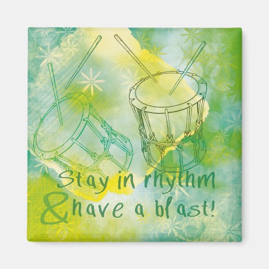 Taiko aimant avec citation amusante (Devant)