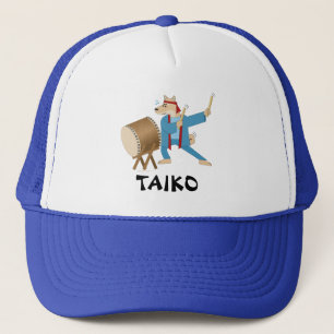 Taiko Drum Cartoon Dog Taiko Drummer Trucker Pet