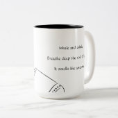 Taiko smelt als Geweldige (Haiku & Art) Tweekleurige Koffiemok (Voorkant rechts)