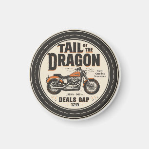 Tail of the Dragon Deals 318 bochten roadtrip  Magneet