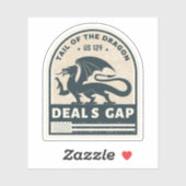Tail of the Dragon Deals Gap motorrit Sticker (Vel)