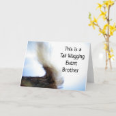 *TAIL WAGGING EVENT* BROTHER'S BIRTHDAY KAART (Gele Bloem)