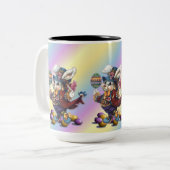 Tailcoat vintage Mug de café lapin de Pâques (Devant gauche)