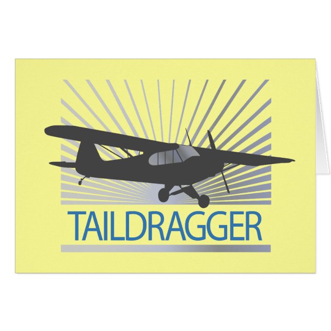 Taildragger-vliegtuig (Voorkant Horizontaal)