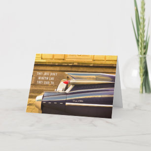 Tailfin Classic Car Cadillac Birthday Card Kaart
