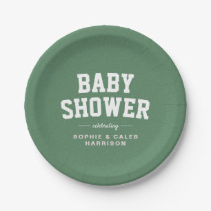 Tailgate baby shower leuk roze football thema papieren bordje