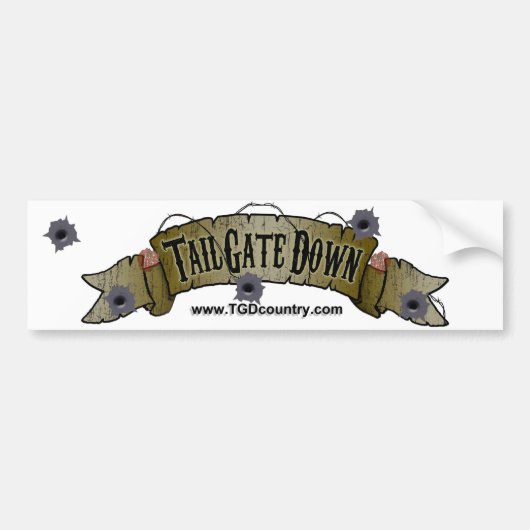 Tailgate Down Bumpersticker (Voorkant)