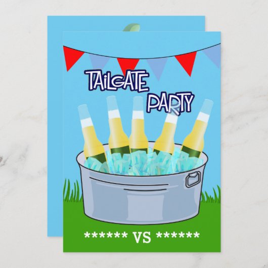 Tailgate Feest Kaart (Voorkant / Achterkant)