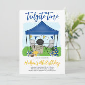 Tailgate Heure Football Anniversaire Invitation (Debout devant)