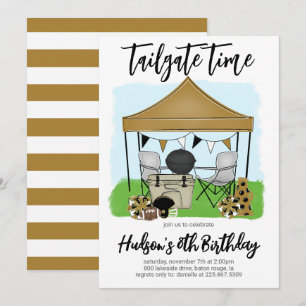 Tailgate Time Football Verjaardagsuitnodiging Kaart