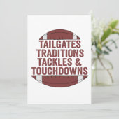 Tailgates Tradities Tackles & Touchdowns Voetbal Kaart (Staand voorkant)