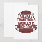 Tailgates Tradities Tackles & Touchdowns Voetbal Kaart (Voorkant / Achterkant)