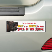 Tailgating Funny Horse Bumpersticker (Op auto)
