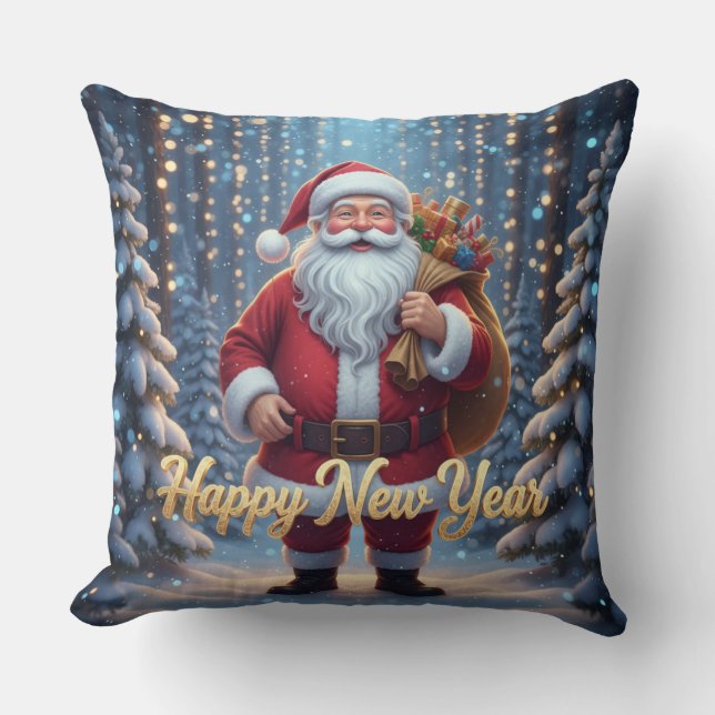Taille Coussin de Noël | Bonne Année Magique Chris (Recto)