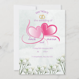 Taille de la carte faire-part de mariage : 5 po x