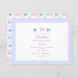 Taille de la carte postale Invitation 4 juillet