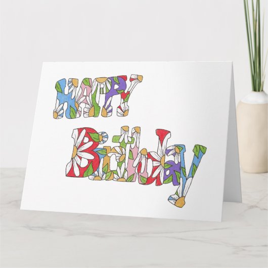 Taille de la fête Carte d'anniversaire (Devant)