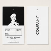 Taille de l'entreprise Étiquette Vêtements Prix Ha (Devant & derrière)