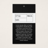 Taille de l'entreprise Étiquette Vêtements Prix Ha (Dos)