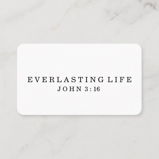 Taille ÉTERNELLE de carte de visite de la VIE | (Devant)