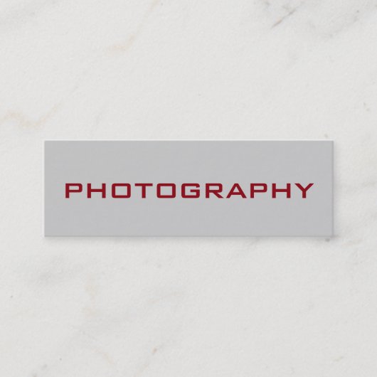 Taille mince Carte de visite photo moderne gris ro (Devant)