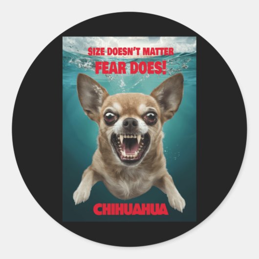 Taille ne ...la peur le fait! Autocollant (Devant)