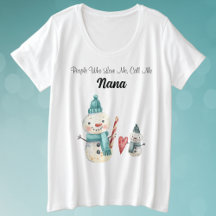 Taille Plus Grand-mère Snowman Personnalisé Comfy 