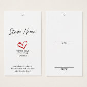 Taille simple Vêtements pendage Afficher les étiqu (Devant & derrière)