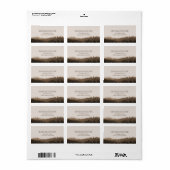 Taille standard du étiquette de adresse Rustic Mou (Feuille entière)