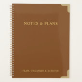 Taille standard NOTES & PLANS Planificateur élégan (Devant)