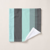 Tailles Abstraites turquoise et grise (Gant de toilette)