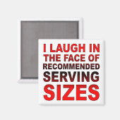Tailles de portions recommandées Magnet frigo drôl (Recto/Verso)