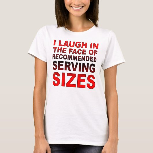 Tailles de service recommandées T-Shirt drôle (Devant)
