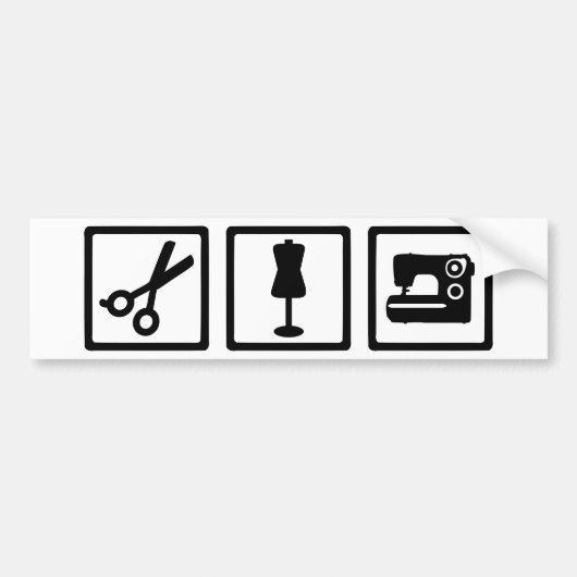 Tailor-apparatuur Bumpersticker (Voorkant)